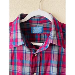 Mens Vintage Pendleton Wool Gorpcore Button Down Camping Shirt